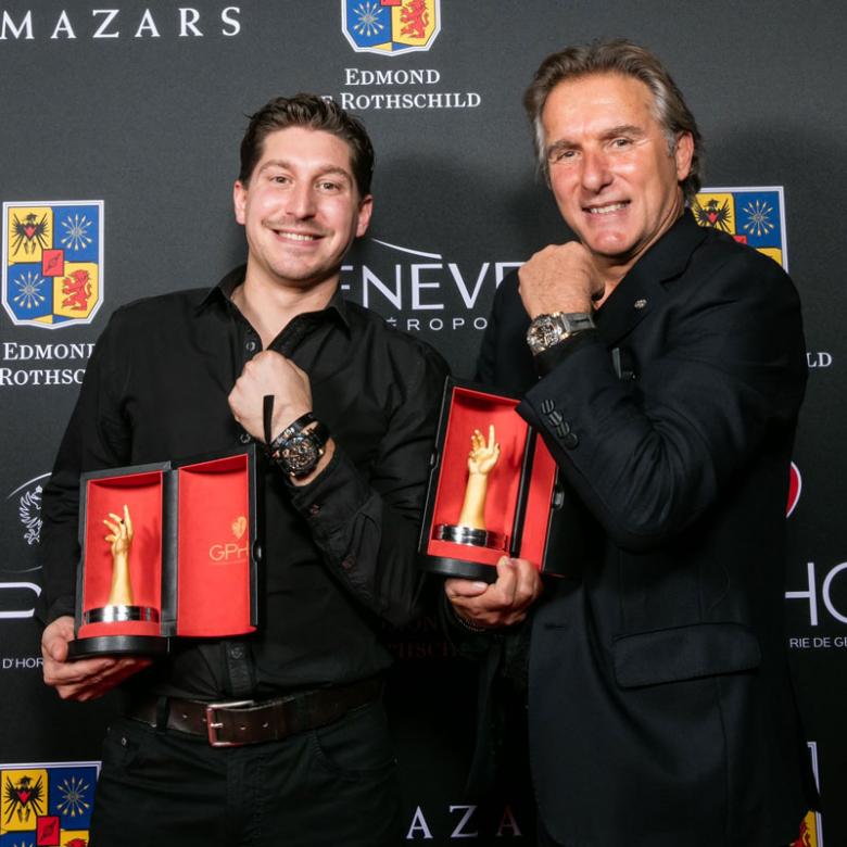 Antoine Preziuso et son fils Florian, sont tous les deux horlogers. Ils ont gagné de nombreux prix, dont le Grand Prix d’Horlogerie de Genève en 2019.