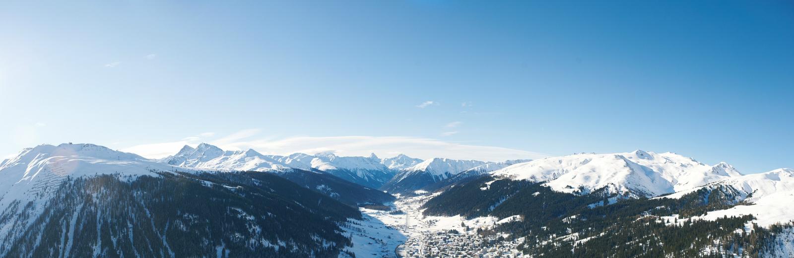 Vista área de Davos