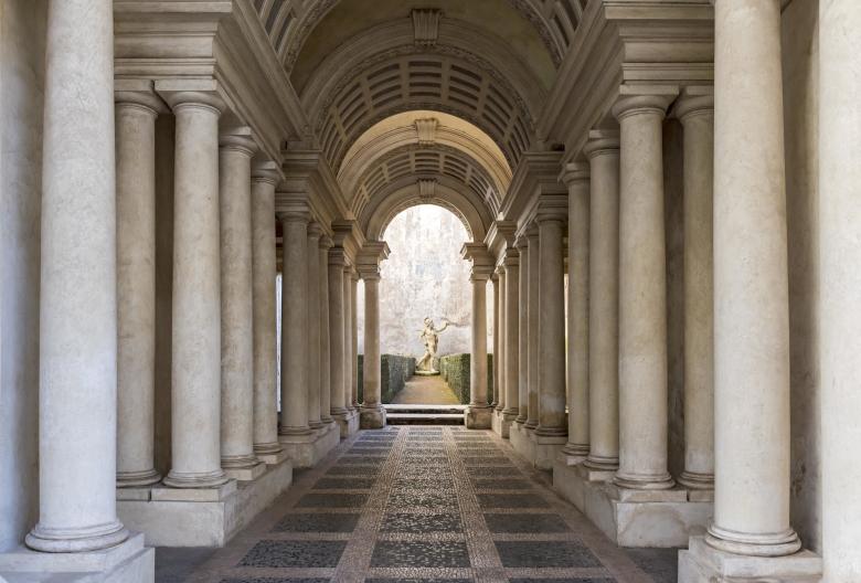 La prospettiva di Borromini a Palazzo Spada a Roma. © KEYSTONE/imageBROKER/Petr Svarc