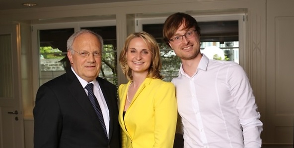 Johann Schneider-Ammann, Dennis Just et Christina Kehl