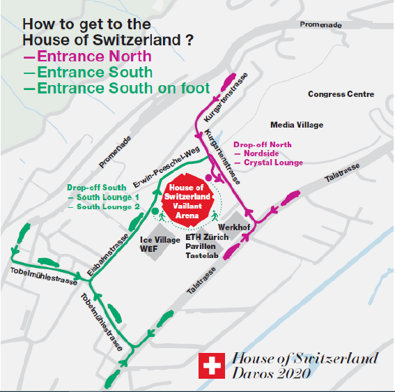 Lageplan House of Switzerland WEF 2020