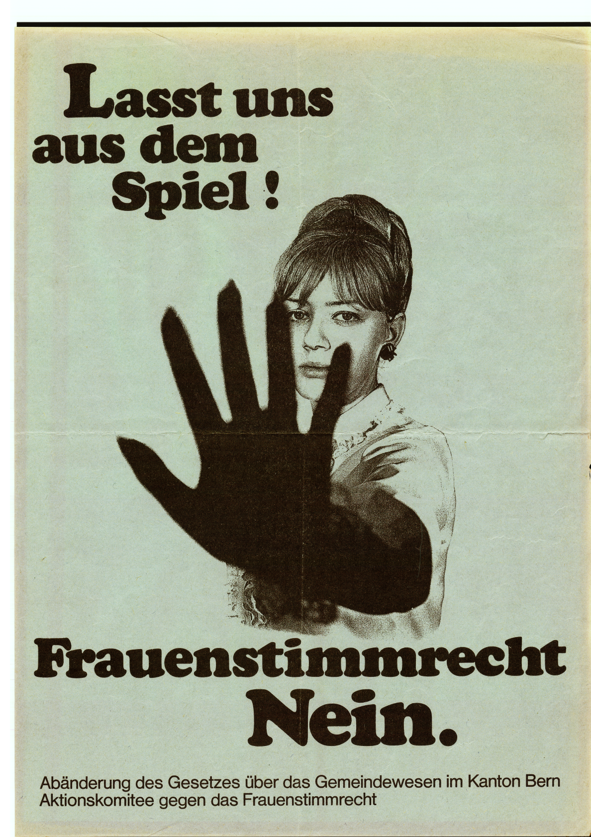 Committee for Action Against the Voting Rights of Women, 1968 © Gosteli Foundation, Poster Collection 