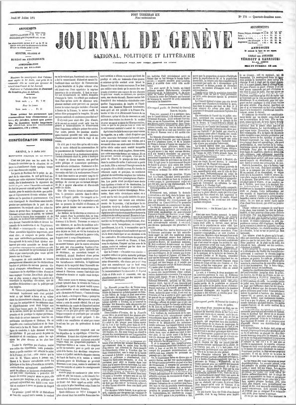 Archive Journal de Genève