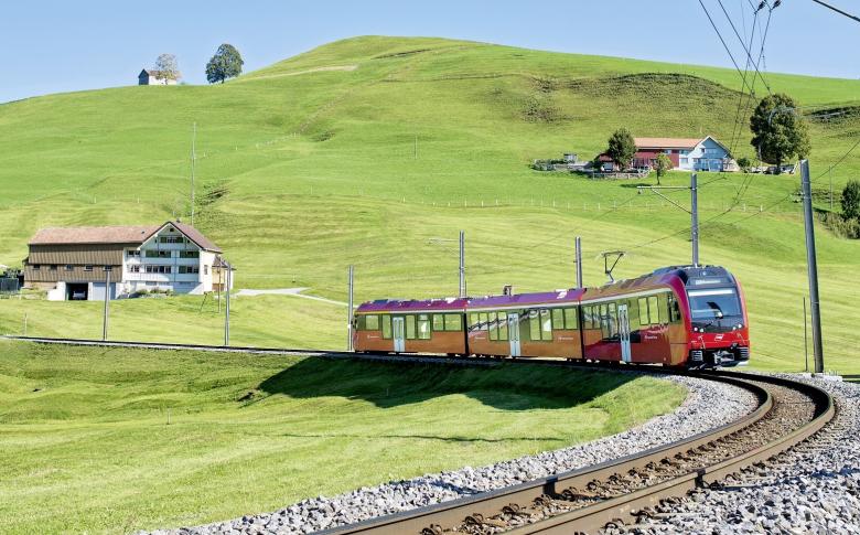 The Appenzell Railway on the Gossau-Appenzell-Wasserauen line, © Appenzeller Bahnen AG