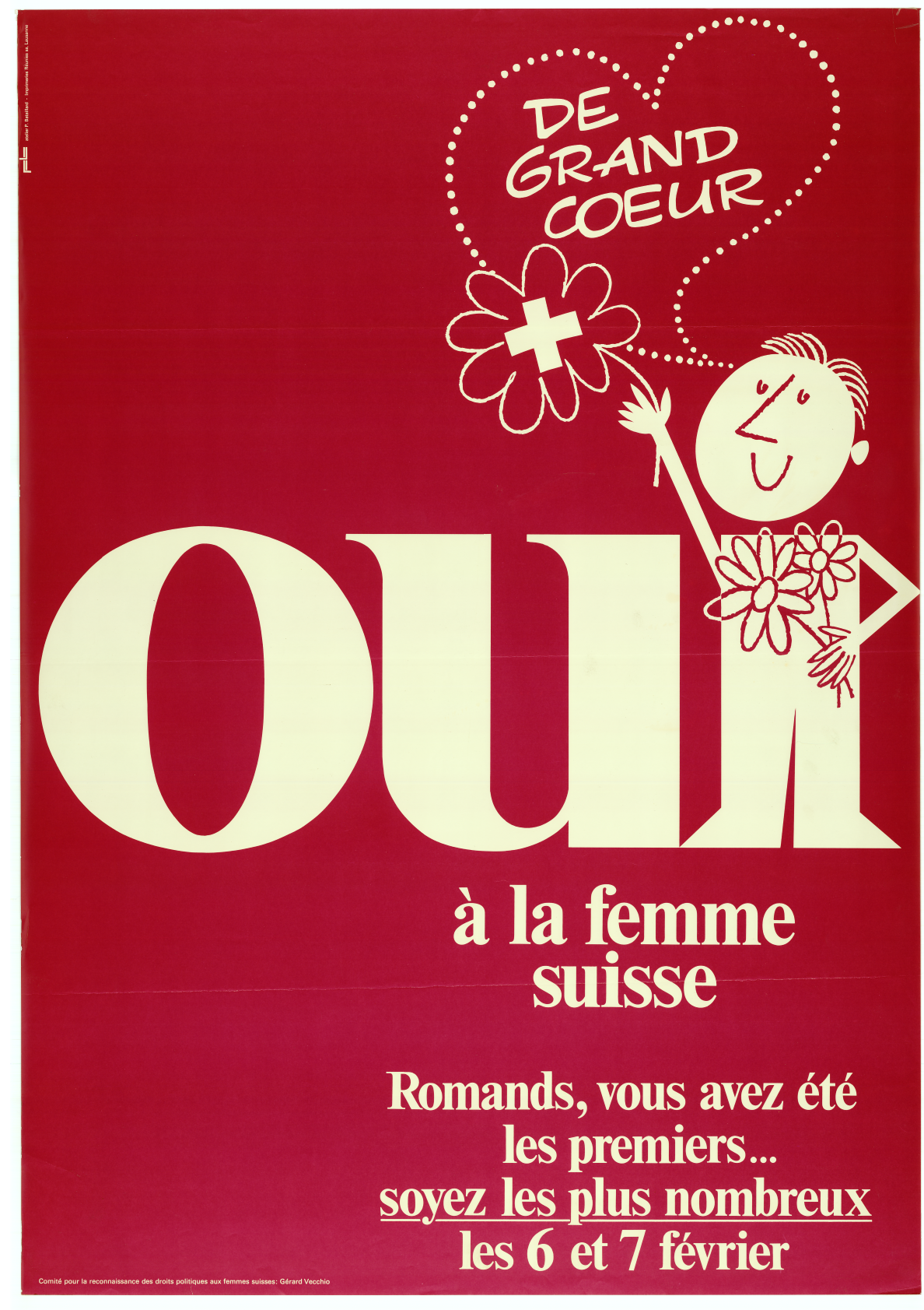Komitee für die Anerkennung politischer Rechte für Schweizer Frauen, 1971 © Gosteli-Stiftung, Plakatsammlung