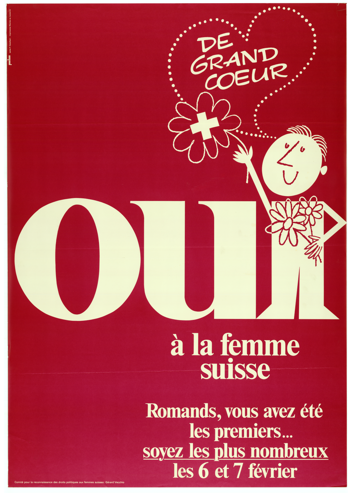 Comité por el reconocimiento de los derechos políticos de las mujeres suizas, 1971 © Colección de pósters de la Fondation Gosteli