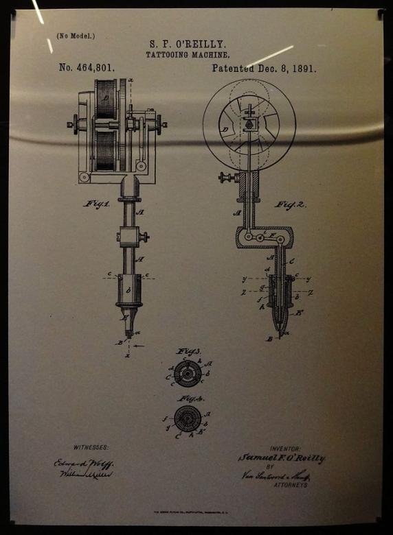Tattooing machine patent