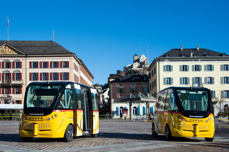 2.	The self-driving shuttles operated by PostBus, a subsidiary company of the Swiss Post, can carry up to 11 passengers.