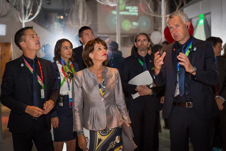 Doris Leuthard at the Swiss Pavilion