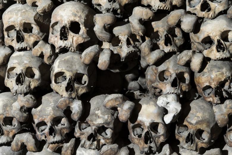 Bones at Leuk ossuary