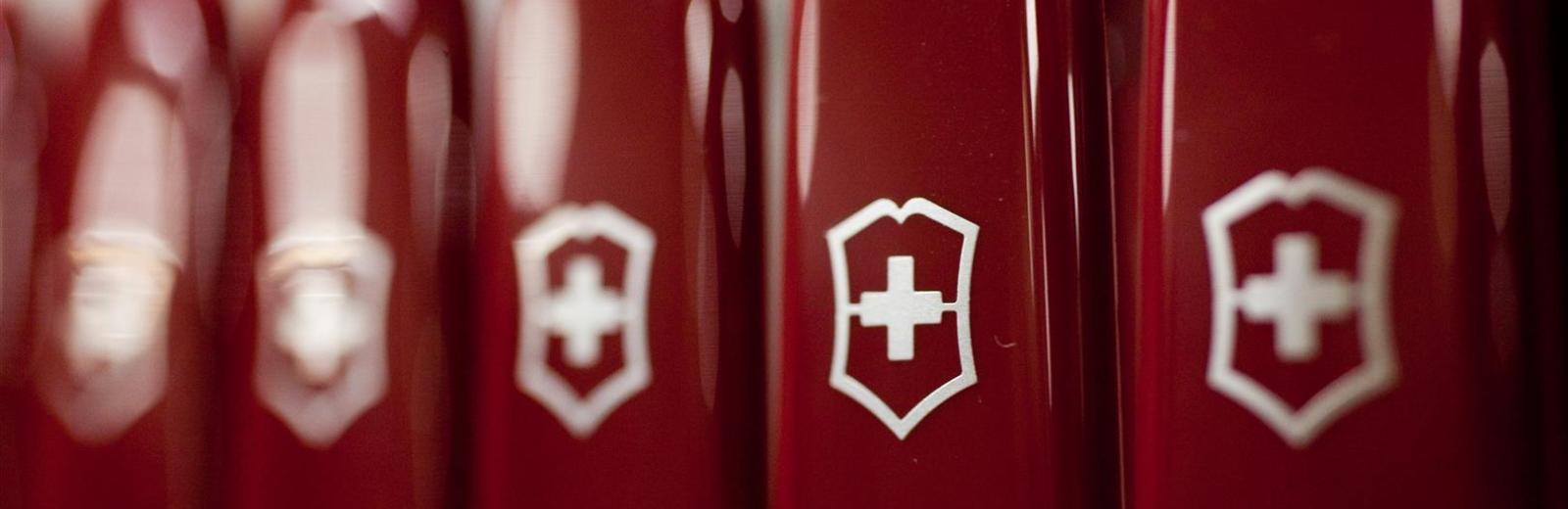 Red Swiss Army knives