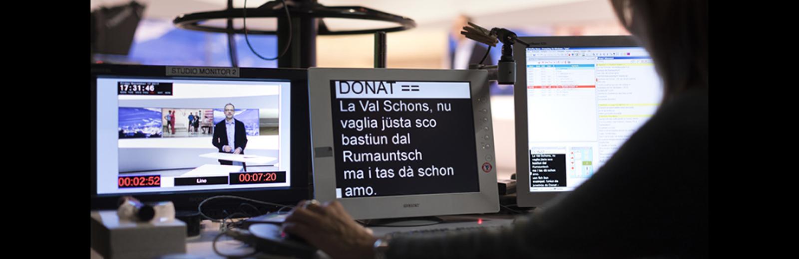 Il romancio, quarta lingua nazionale svizzera, è parlato da circa 60 000 persone e ha un suo canale di servizio pubblico, la Radiotelevisiun Svizra Rumantscha. © Keystone I Gaetan Bally