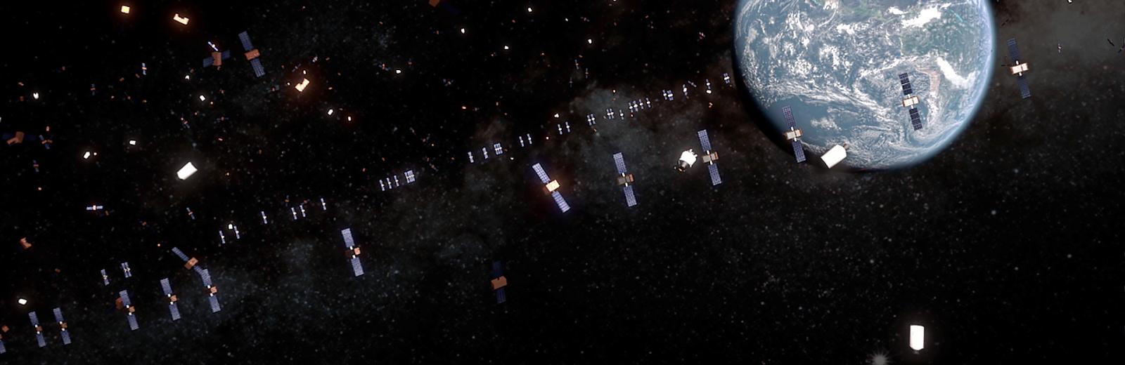 Geostationary orbit:  More than 7,600 tonnes of space debris are floating in or near the Earth's orbit at an altitude of 2,000 kilometres. (ESA)