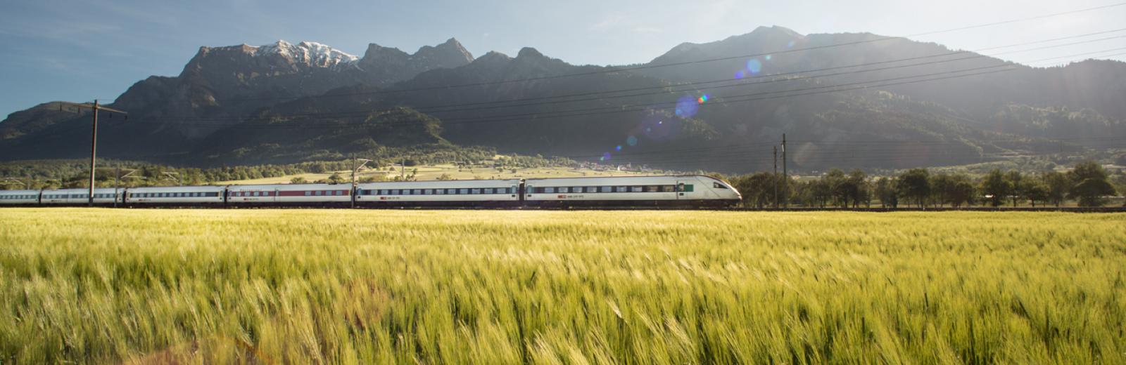 Train dans la campagne suisse