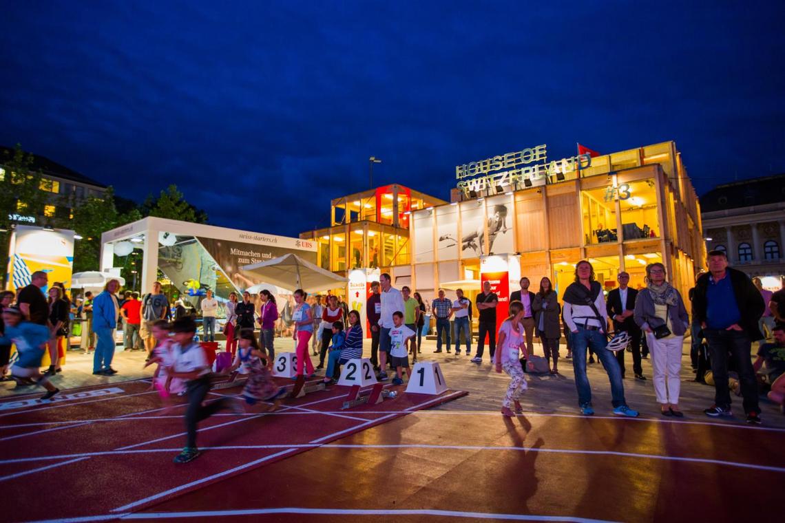 House of Switzerland at night