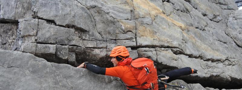 Ueli Steck climbing the North Face of the Eiger – start