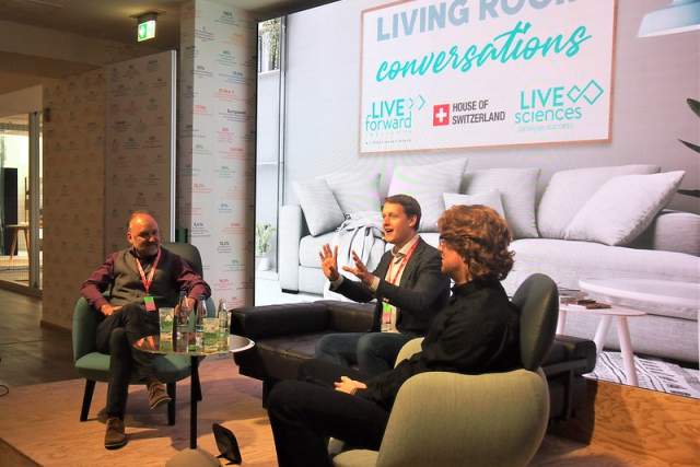 Panel discussion with three people present