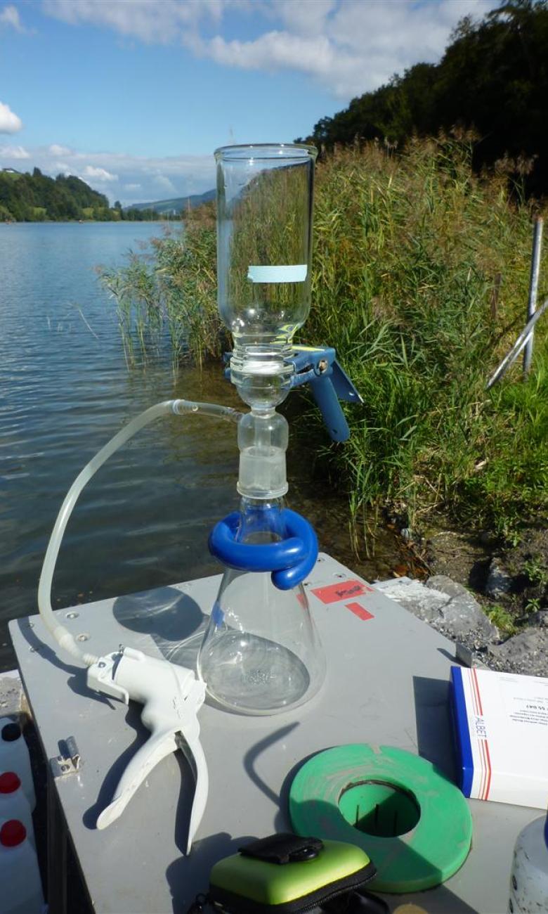 Methane testing on Lake Rotsee © Eawag