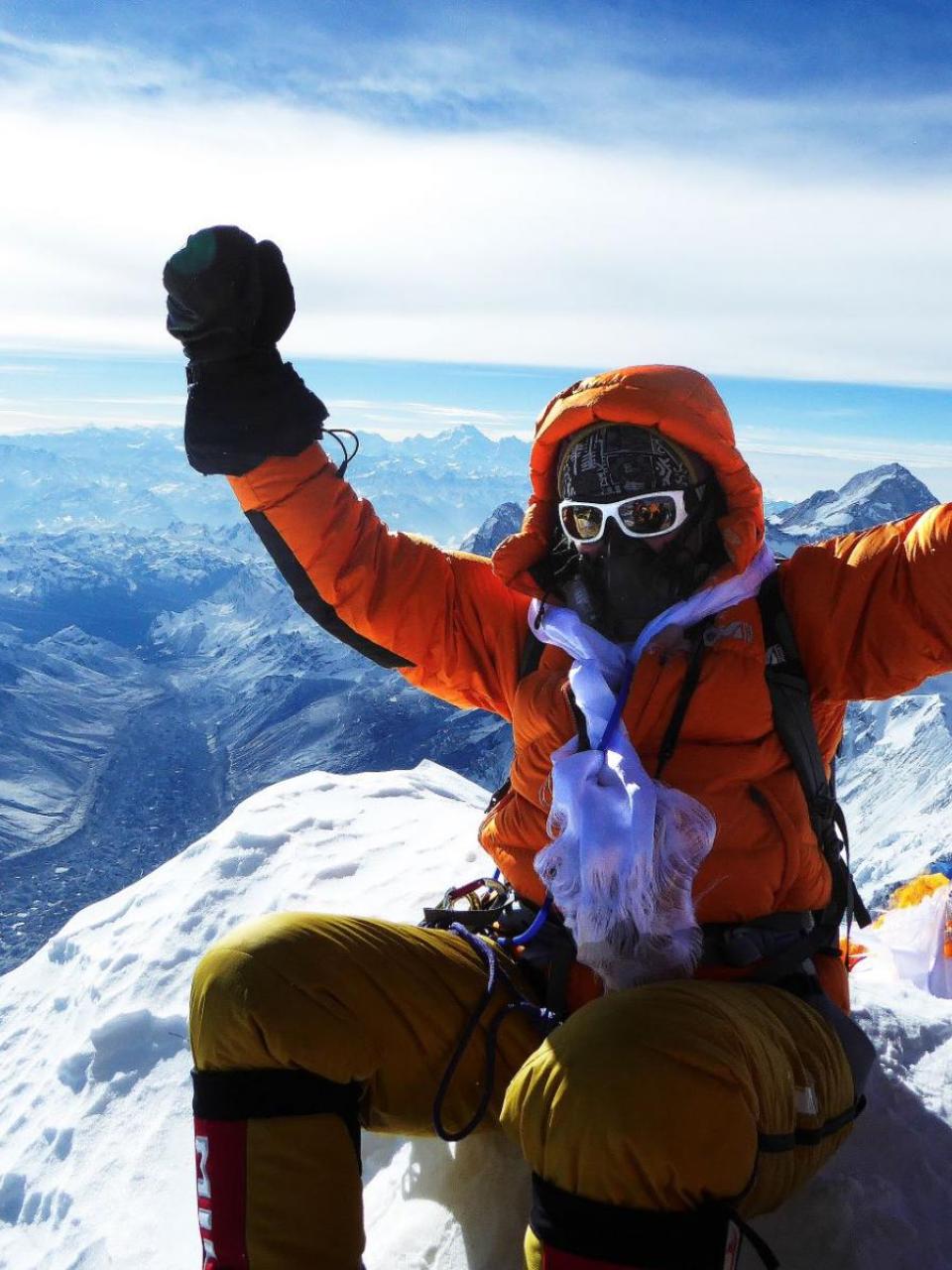 Sophie Lavaud on the summit of Everest