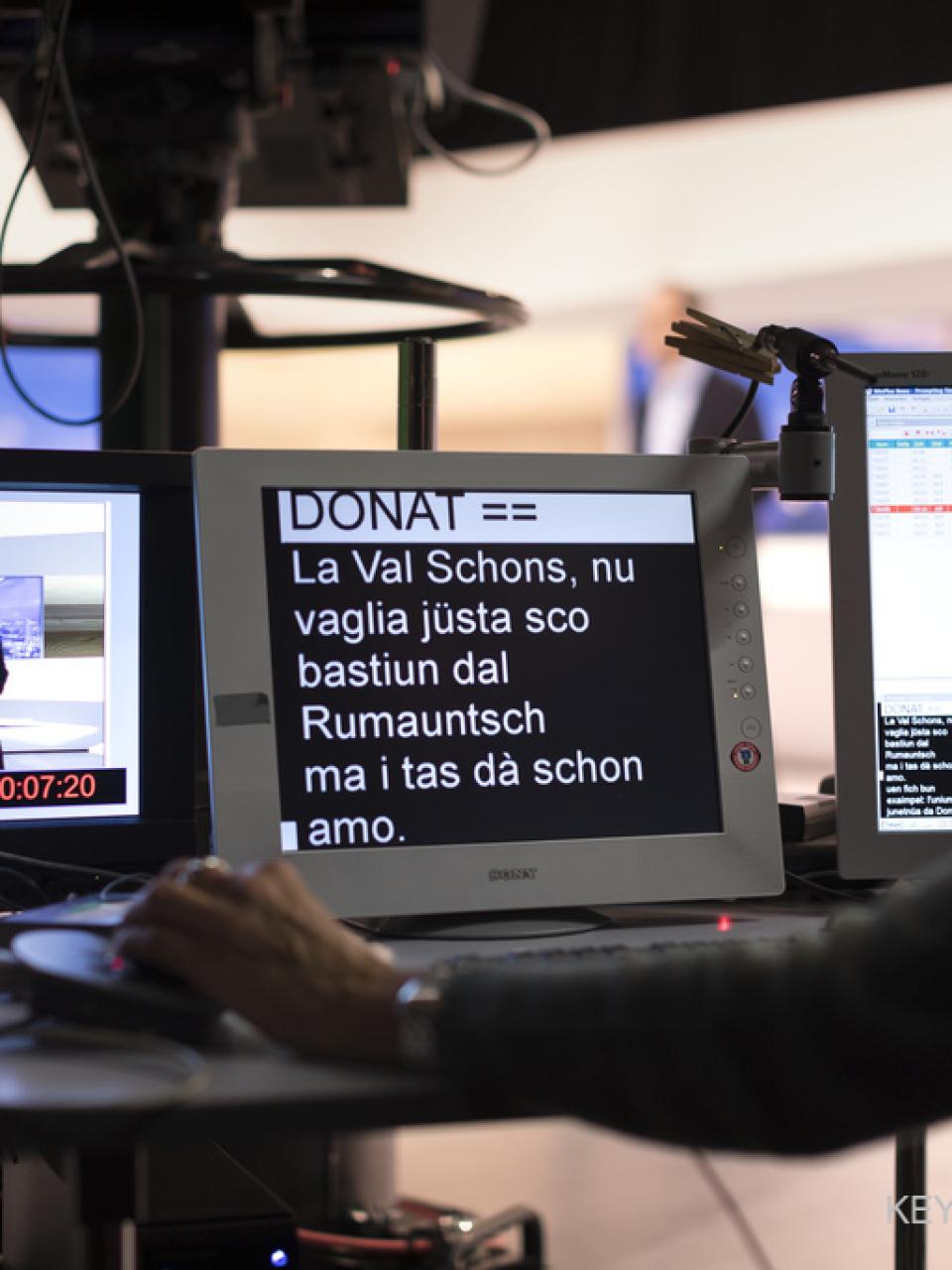 Il romancio, quarta lingua nazionale svizzera, è parlato da circa 60 000 persone e ha un suo canale di servizio pubblico, la Radiotelevisiun Svizra Rumantscha. © Keystone I Gaetan Bally