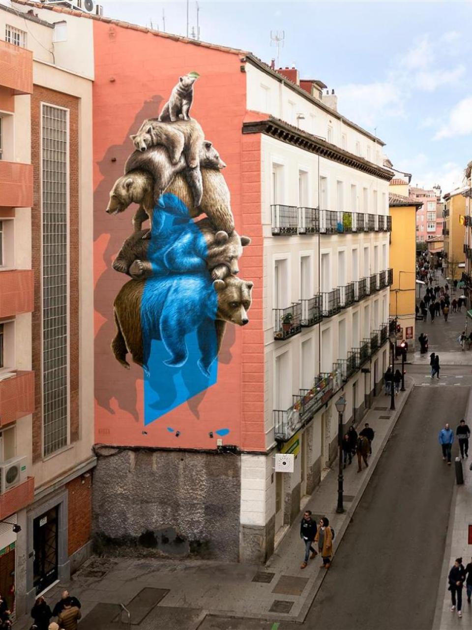 Dal Ticino a Madrid: l’opera “Offset” dei Nevercrew è stata realizzata in occasione della Urvanity 2020 Art Fair. © Nevercrew