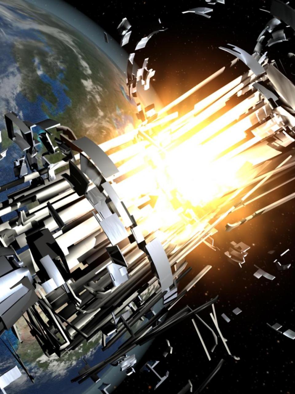 Rocket body explosion: In addition to satellite collisions, the space environment can also compromise the integrity of a rocket’s mechanical parts. Wear and tear can trigger auto-ignition or an explosion generating thousands of pieces of debris. (ESA) RemoveDEBRIS 3: More than 7,600 tonnes of space debris are floating in or near the Earth's orbit at an altitude of 2,000 kilometres. 