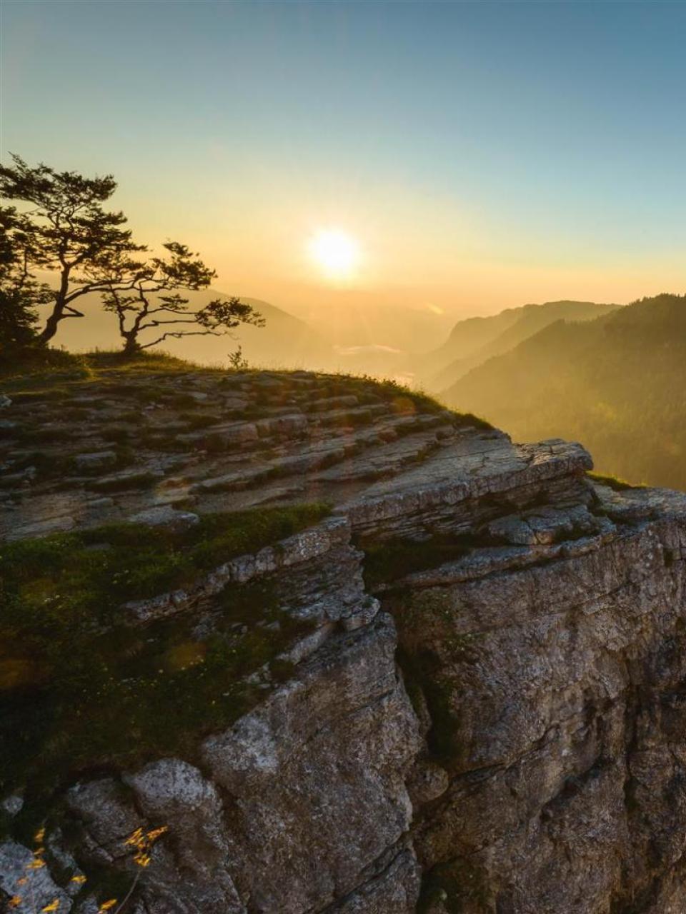 Creux du Van, a natural rock arena in the Jura mountains